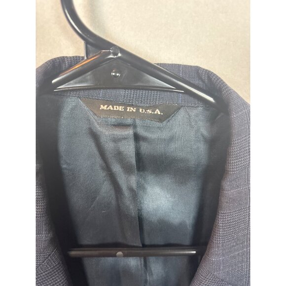 Vtg Polo University polo club by Ralph Lauren Mens Two-Button Navy Plaid 42 - Picture 3 of 16